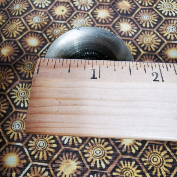 Vintage Brass Miniature Etched Bud Vase - Picture 11 of 11